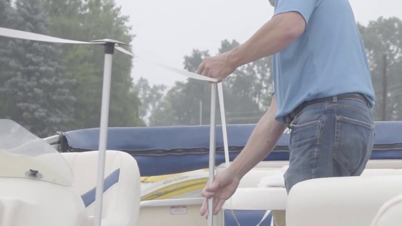 Installing Universal Boat Cover Support System for your Pontoon | 4 Pole Kit from Transhield