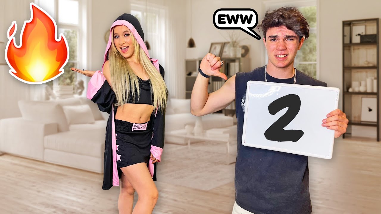 RATING MY GIRLFRIENDS HALLOWEEN COSTUMES Bad To see How She REACTS! |Jentzen Ramirez