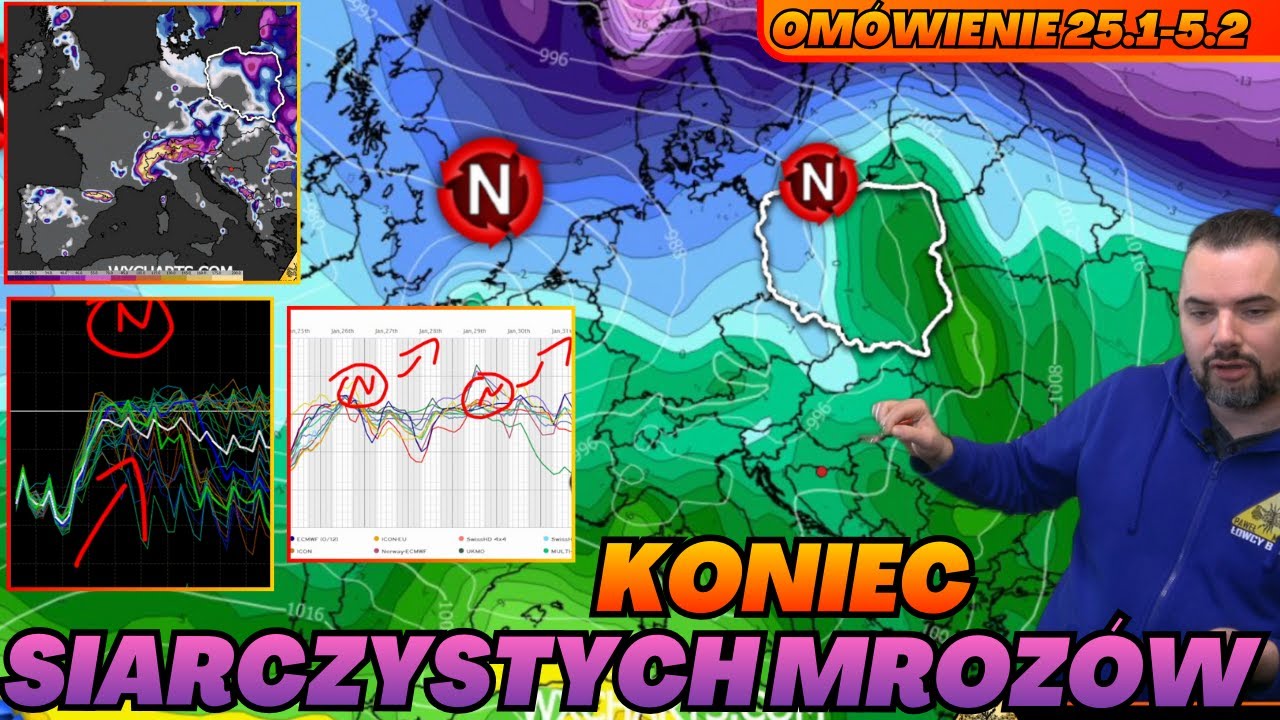 Koniec siarczystych mrozów (przynajmniej na razie). Ocieplenie przed nami.  Omówienie