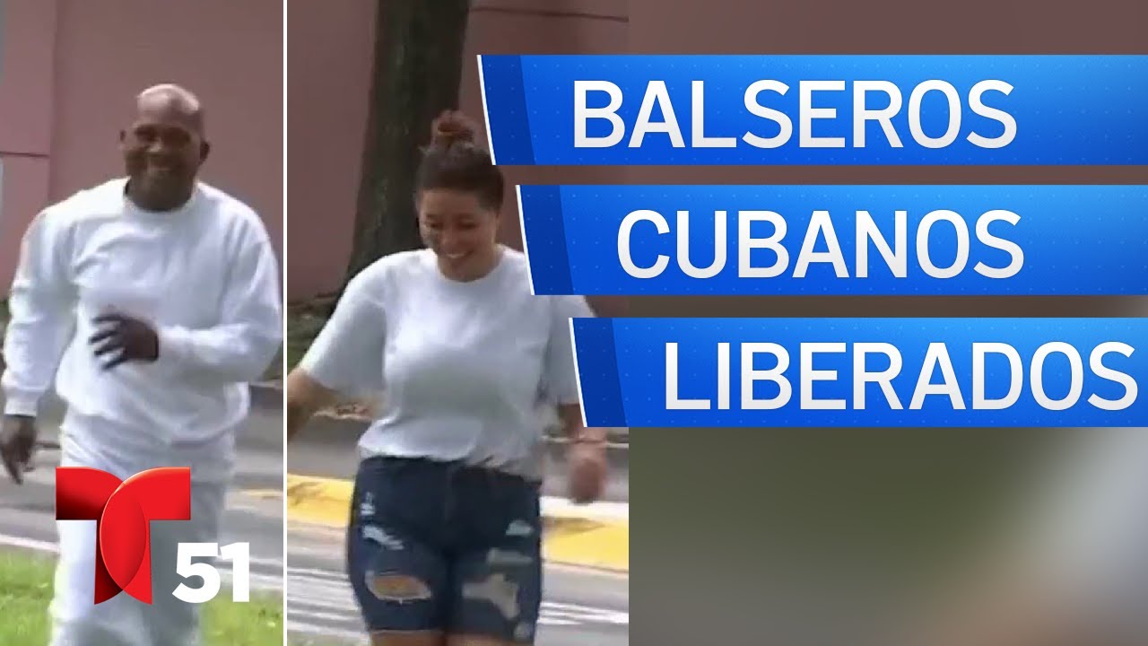 Grupo de balseros cubanos son liberados por las autoridades