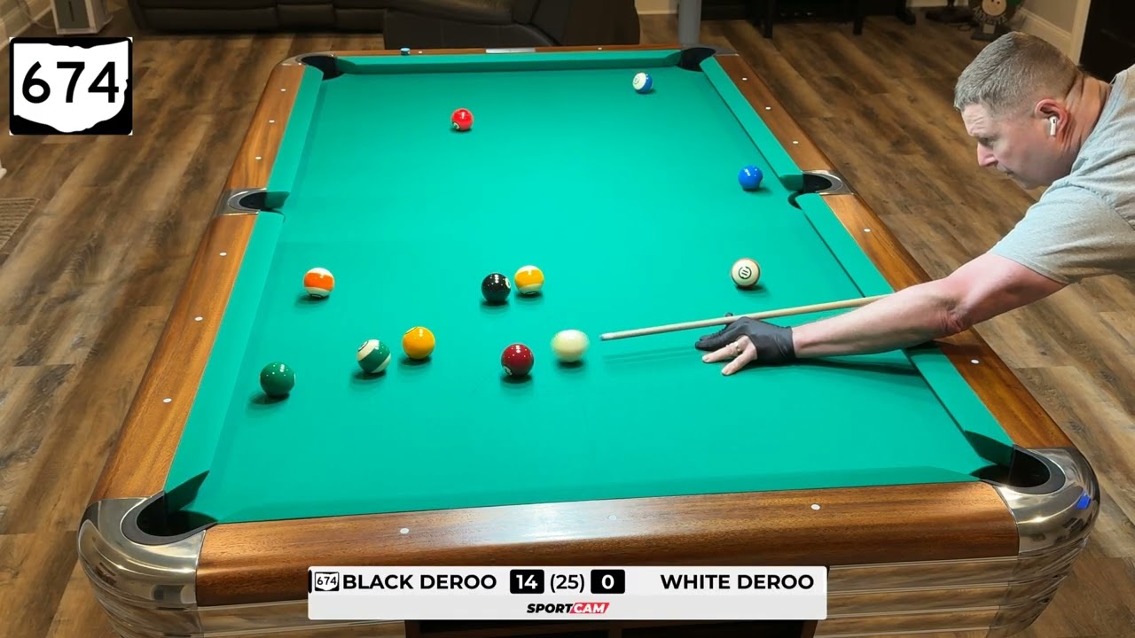 Black DeRoo v White DeRoo ghost match (20) race to 5 12-27-25 {runs of 21, 22, 24 & 57}
