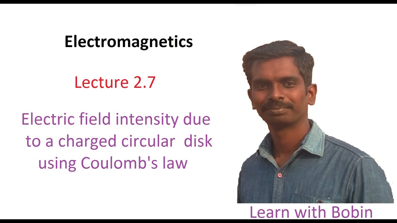 Electric field due to a charged circular disk using Coulomb's law
