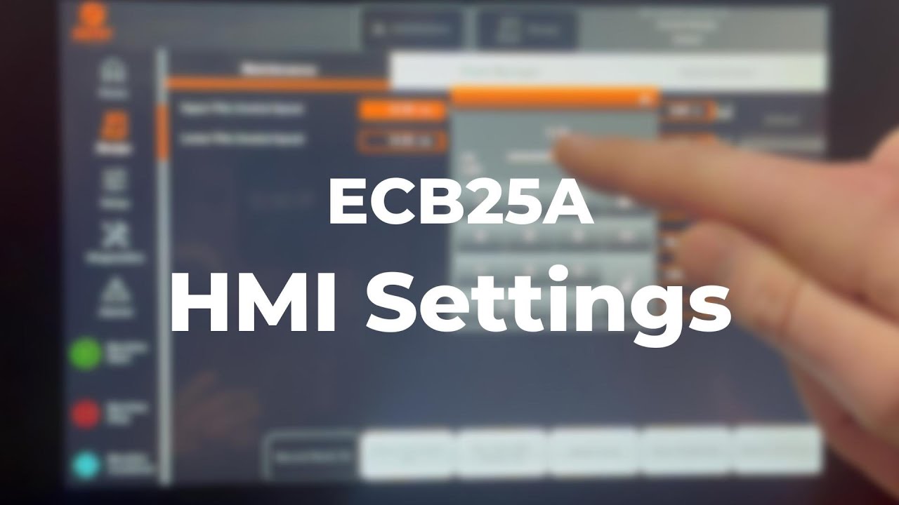 ECB25A Combo Bundler - HMI Settings