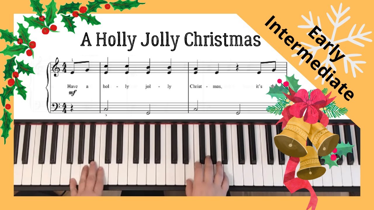 A Holly Jolly Christmas - Johnny Marks. Piano Tutorial for Early Intermediate Level