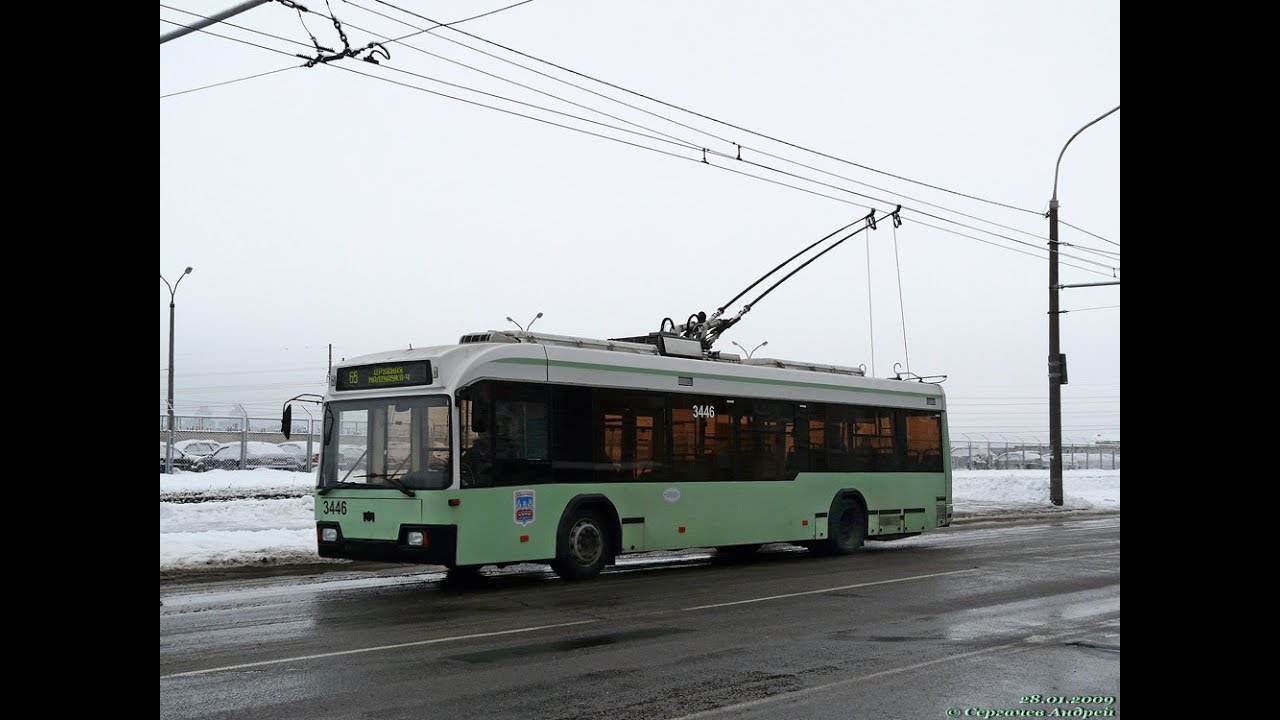 Троллейбус Минска БКМ-321,борт.№ 3446,марш.52 (30.04.2019)