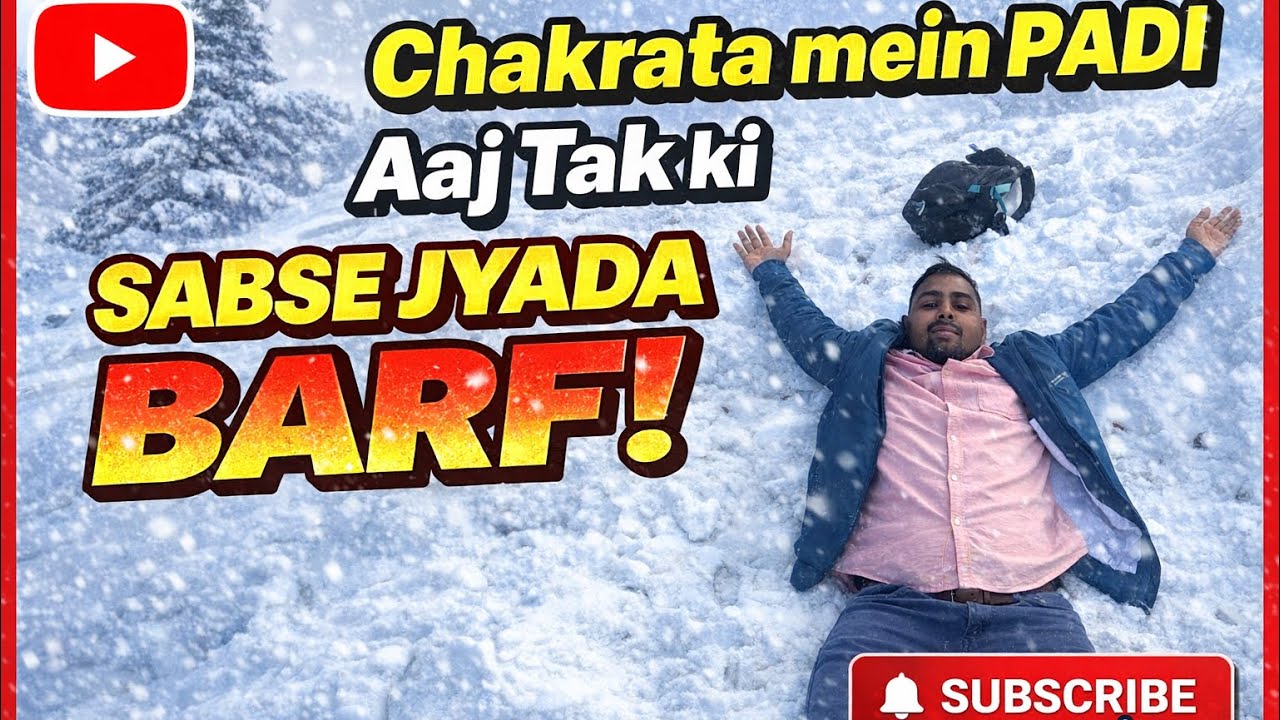 Chakrata Mein Aaj Tak Ki Sabse Zyada Barfbaari ❄️ | Heavy Snowfall Chakrata | Uttarakhand Snowfall
