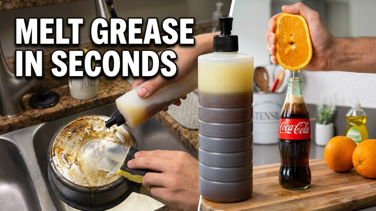 This Coca-Cola and orange cleaner melts grease in seconds