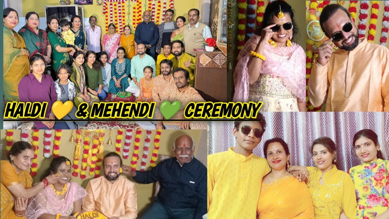 Haldi 💛 & Mehendi 💚 Ceremony 🥳🫶 | Soumya Dwivedi Vlogs