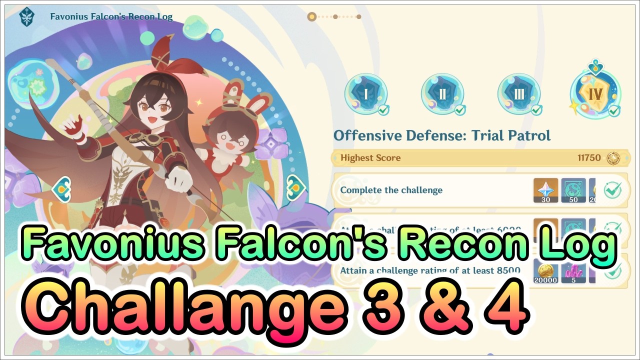 Favonius Falcon's Recon Log Challange 3 & 4 - Homeward, He Who Caught the Wind Event