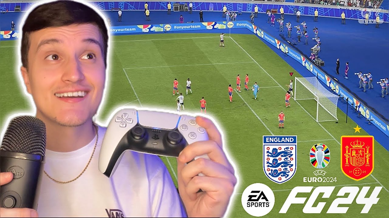 ASMR Gaming | EA FC24 | Euro 2024 Final (controller sounds + gum chewing)