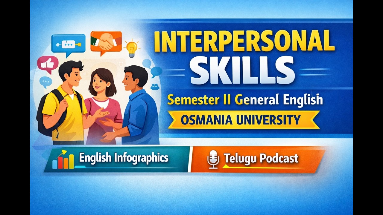 Interpersonal Skills | Semester II General English | OU | Telugu Podcast with English Infographics