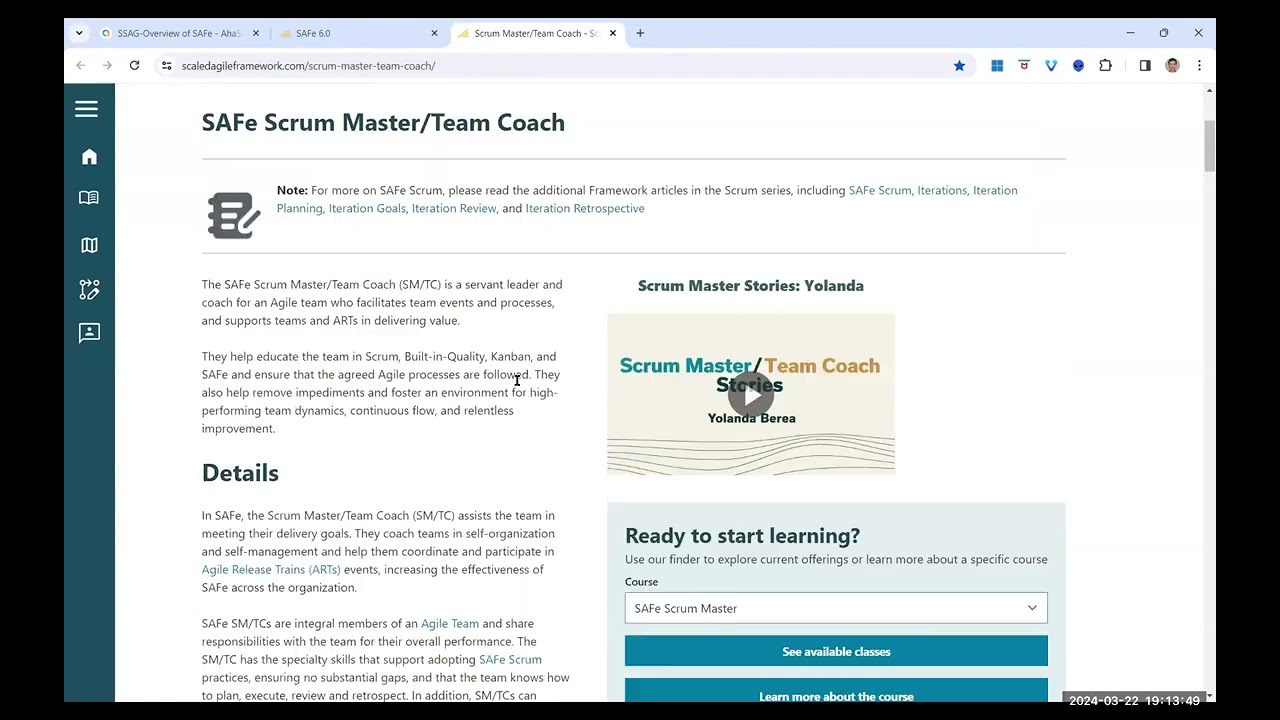 SSAG: Overview of Scaled Agile Framework (SAFe)