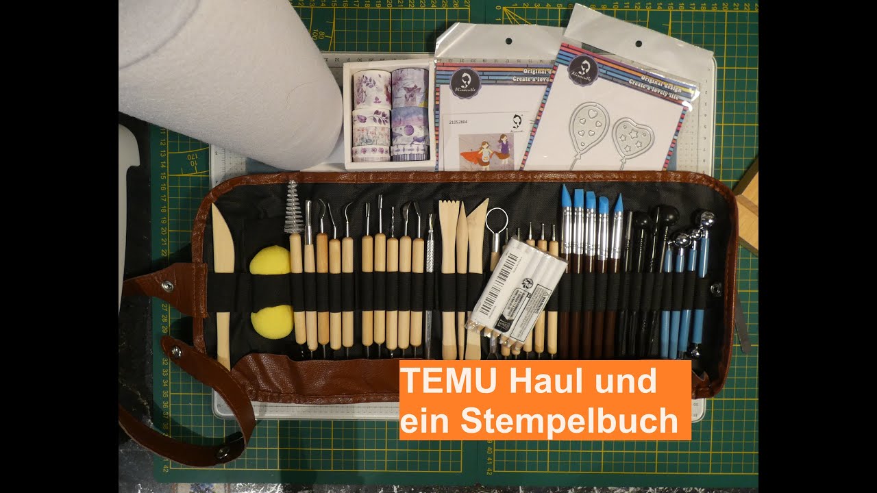 TEMU Haul, Alina Craft Stanzschablonen, Mega Basteltool Set und ein Stempel Buch