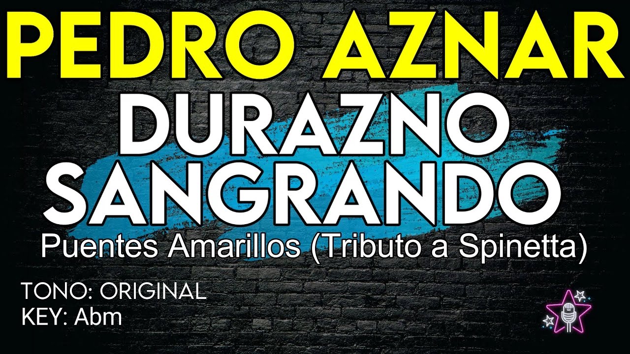 Pedro Aznar - Durazno Sangrando - Karaoke Instrumental