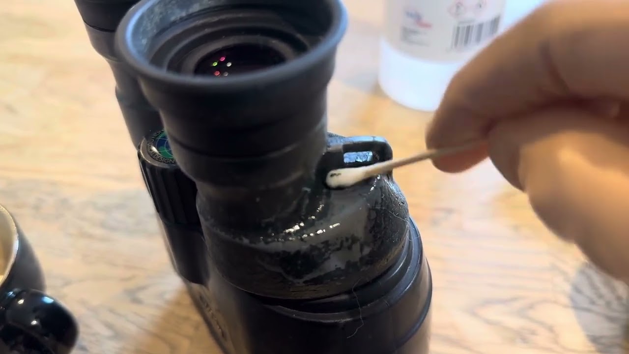 Removing sticky rubberised coating from Canon IS 18x50 binoculars