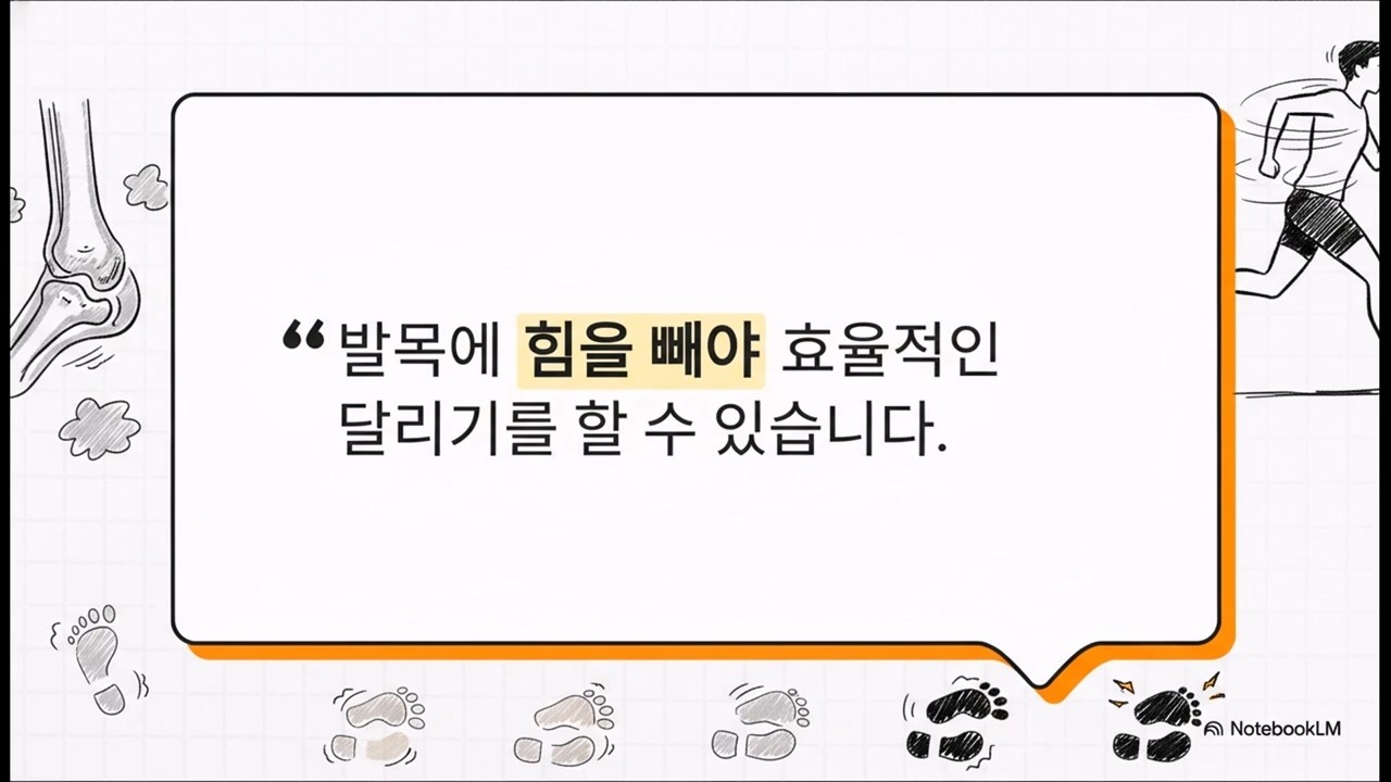 달릴 때 발목을 어떻게 해야 하지? 발목에 힘이 들어가나요?