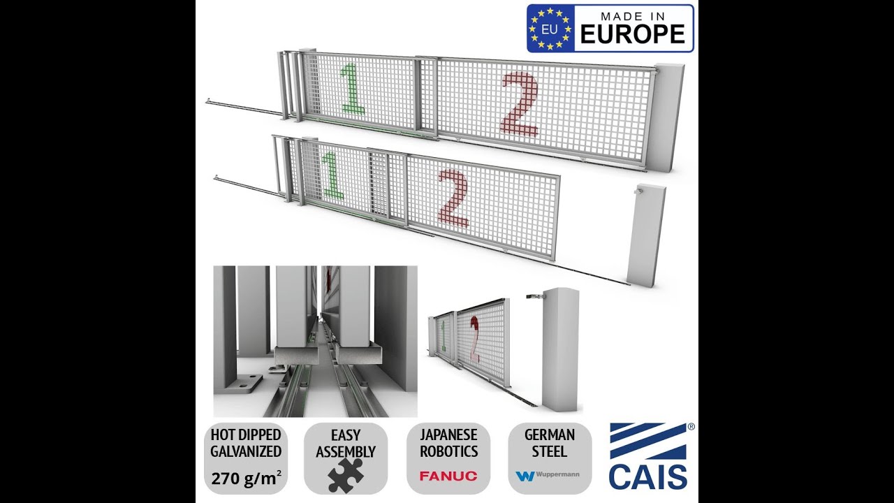 5m Telescopic Sliding Gate Installation Kit for Two Part Driveway - CAIS SHORTBACK DUE 5 0