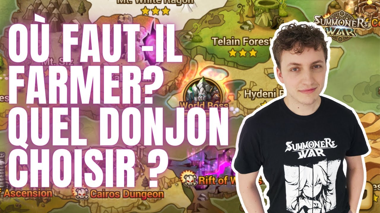 Où faut-il farmer sur Summoners war? Quel donjon choisir? Runes, artefacts, meules, gemmes, ...