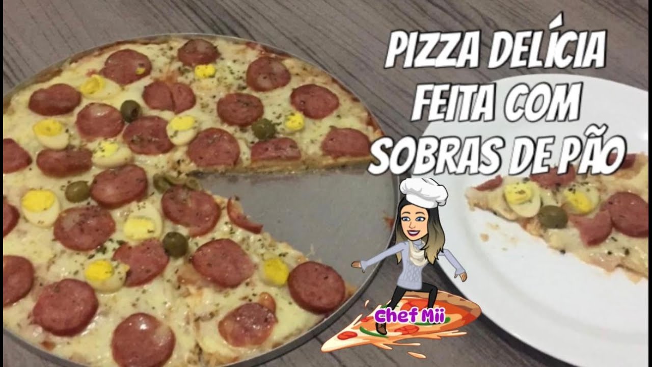 PIZZA DE PÃO VELHO MUITO FÁCIL DE FAZER - É SÓ BATER NO LIQUIDIFICADOR E PRONTO !! DELÍCIA DEMAIS