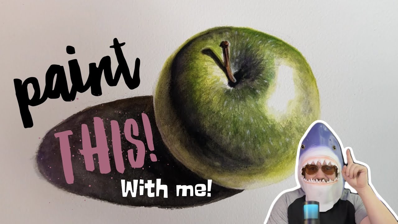 How to paint a realistic apple with watercolors!