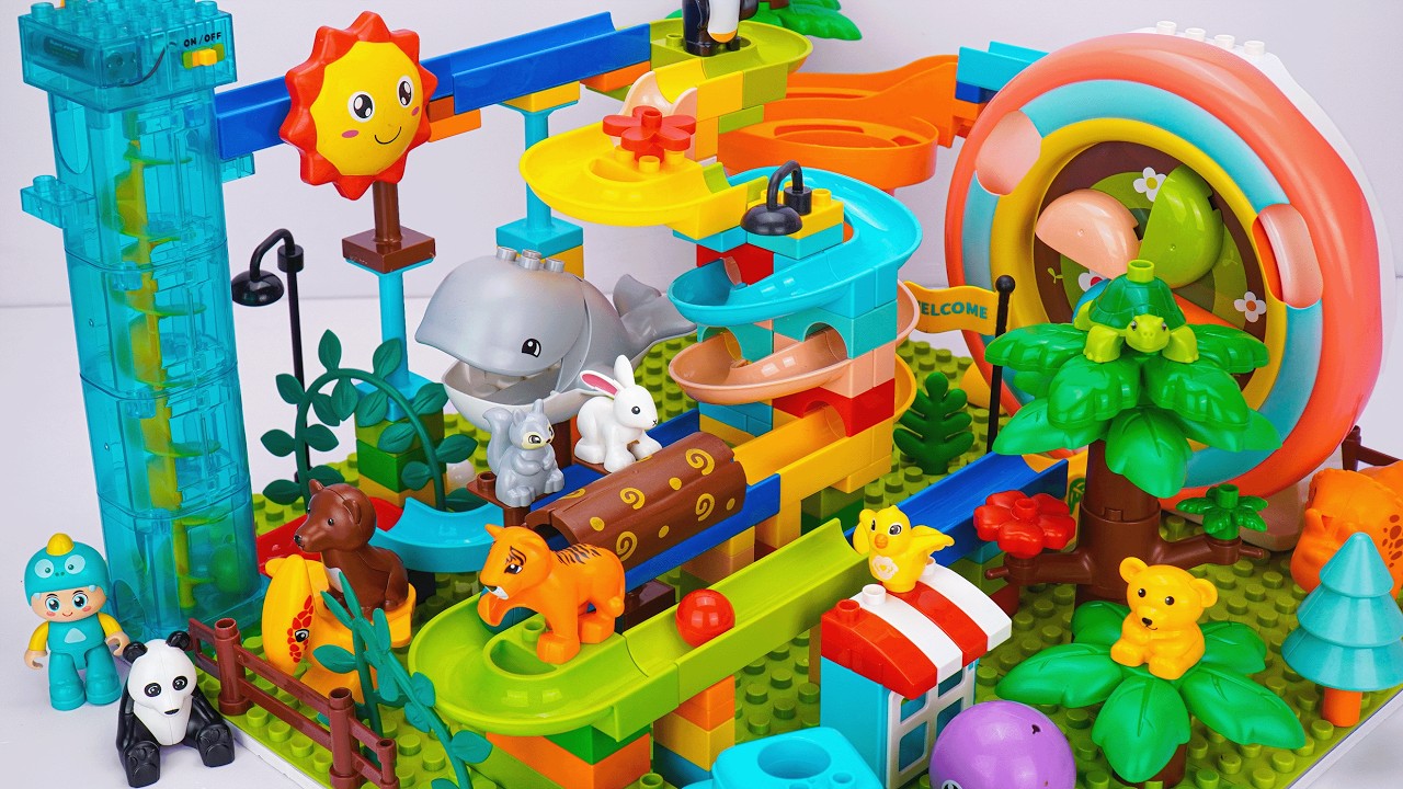 INSANE LEGO Duplo Marble Run🦒 LEGO DUPLO Animal Marble Run with Crazy Tower Drops & Jungle Speed 🌴🔥