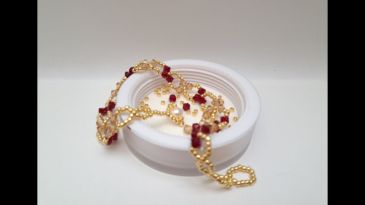 Crystal Clover Bracelet | Beaded Bracelet Tutorial | Bicones & Seed Beads