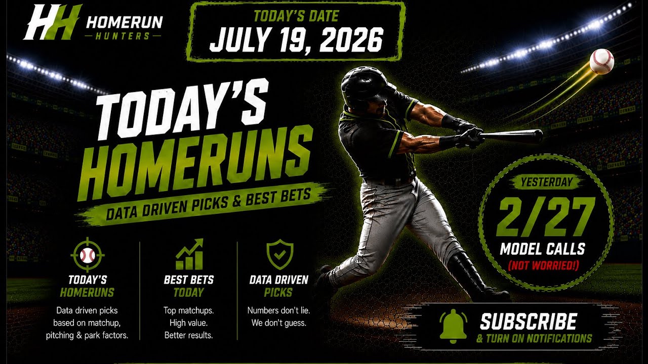 🔥 TOP Home Run Picks Plays Props Today | Best MLB HR HITS BASES Props for July 19