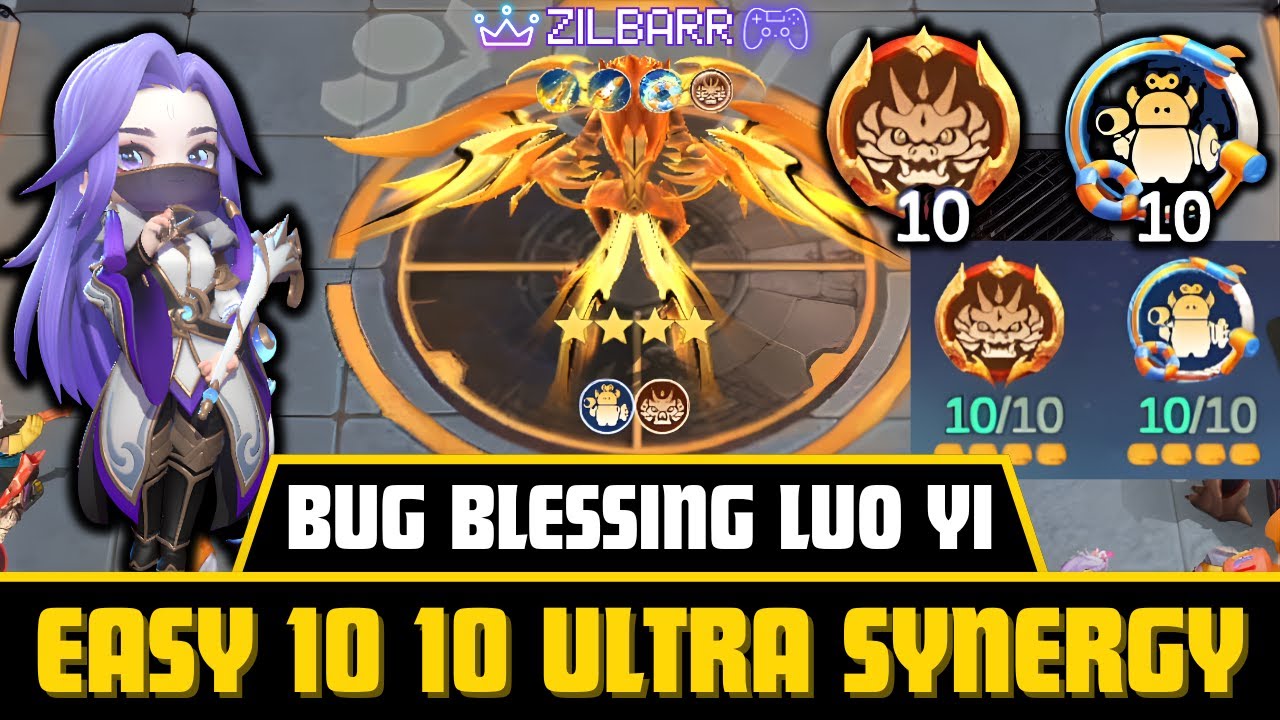 BUG BLESSING LUO YI! EASY DOUBLE ULTRA SYNERGY! 10 TOYMISCHIEF 10 SOUL VESSELS MAGIC CHESS GO GO!!
