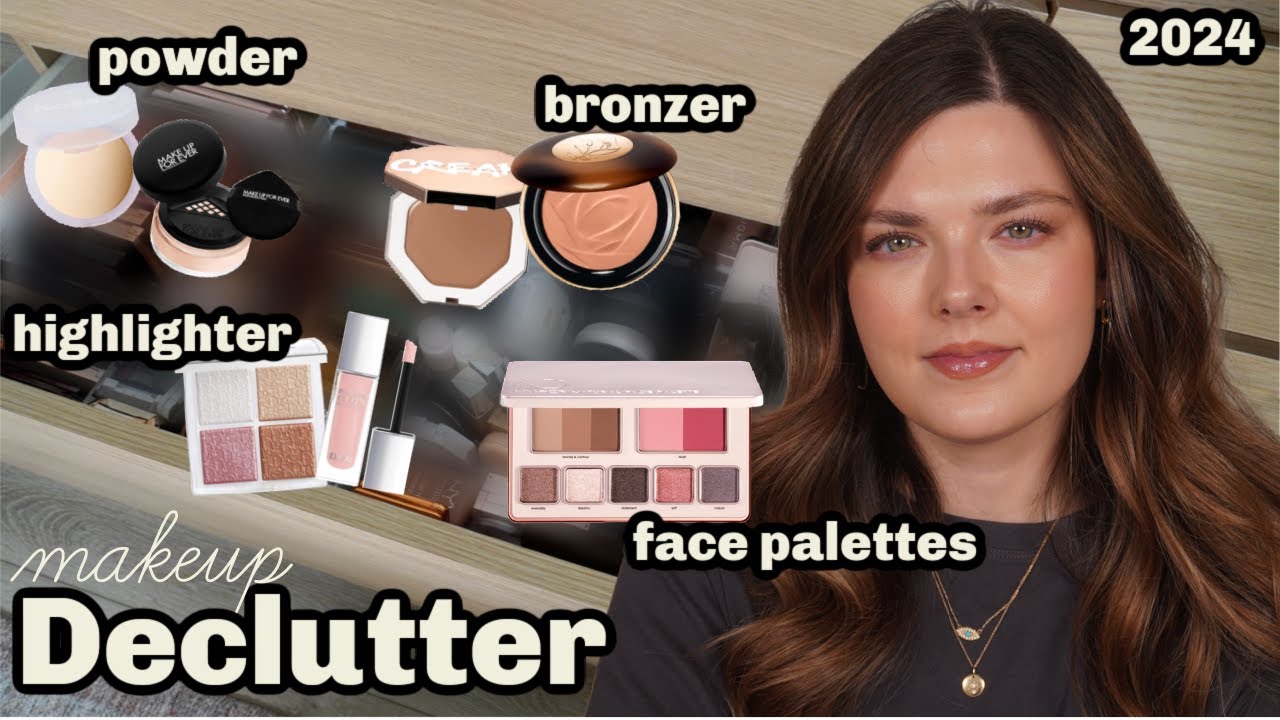 Makeup Collection Declutter 2024! Bronzer, Highlighter, Powder, & Face Palettes...This Was Tough.