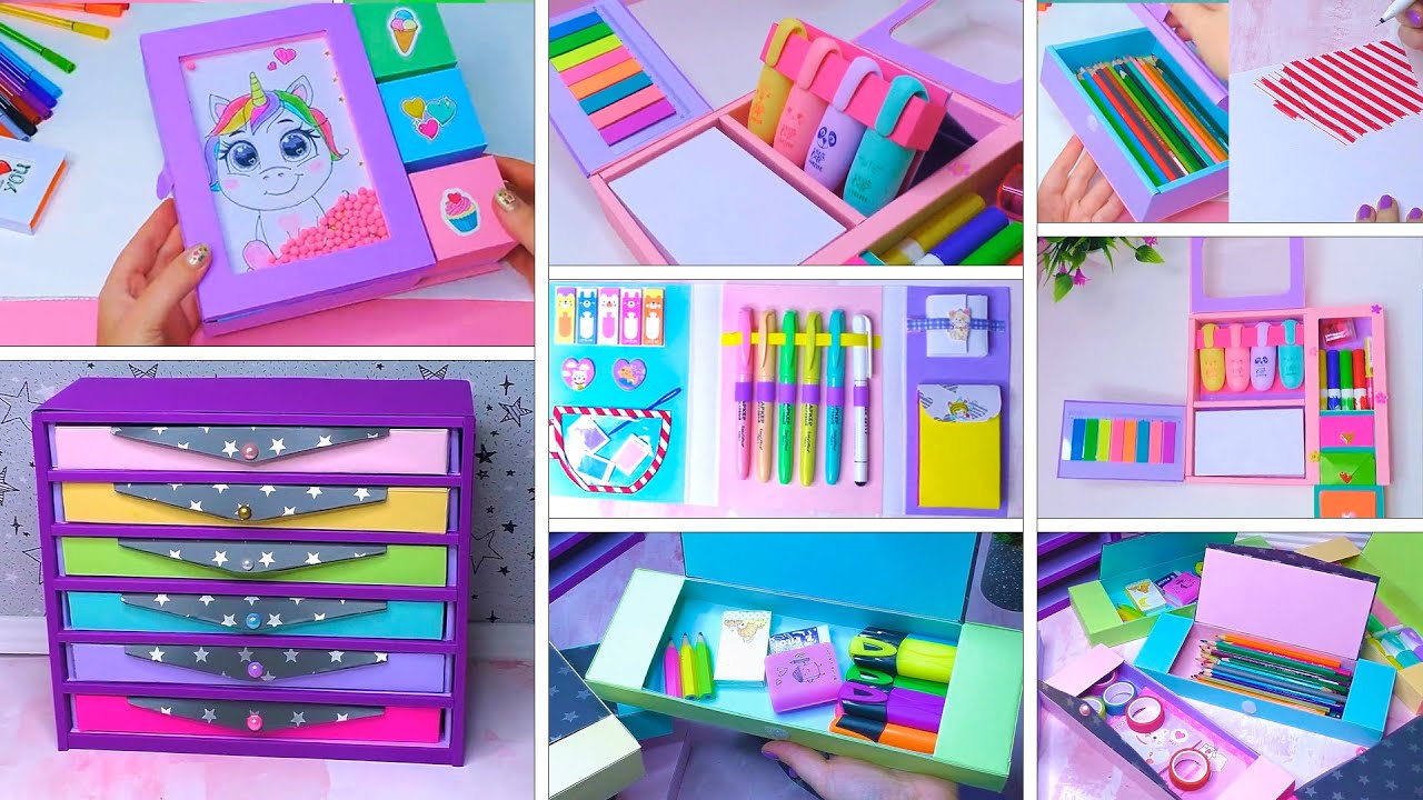 🌟 Tutorial: How to make organizers and pencil cases from cardboard and old boxes // easy crafts