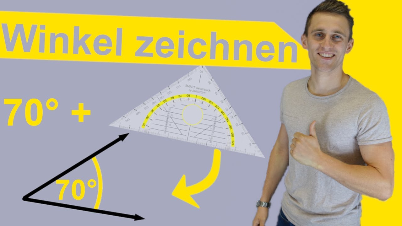 Winkel zeichnen Teil 1 | Winkel mit dem Geodreieck bestimmen | LehrerBros