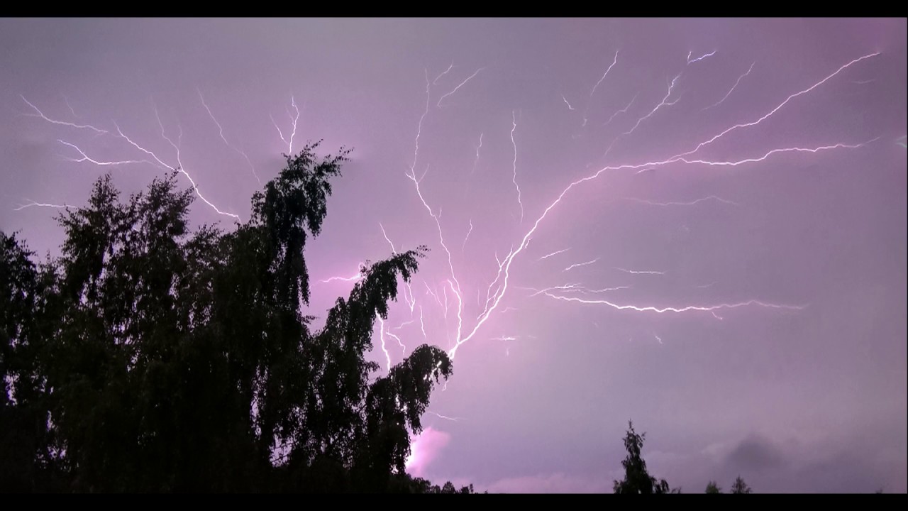 Natural thunderstorm in Lahti Finland 12.8.2017