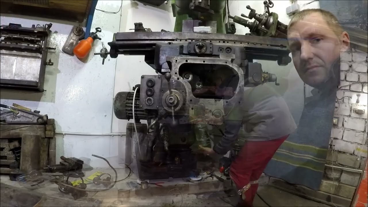 Смазка консоли станка 6Н11,6Н81,Milling console lubrication.Repair.Refinement.