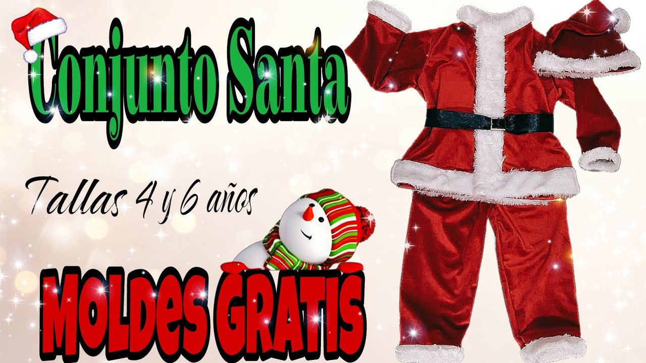 Traje de Santa o Papá Noel con molde incluido totalmente gratis