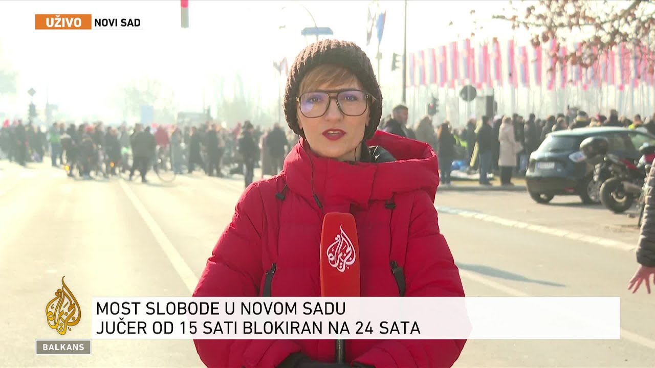 Blokada Mosta slobode i dalje traje: Studenti i građani čiste ulice
