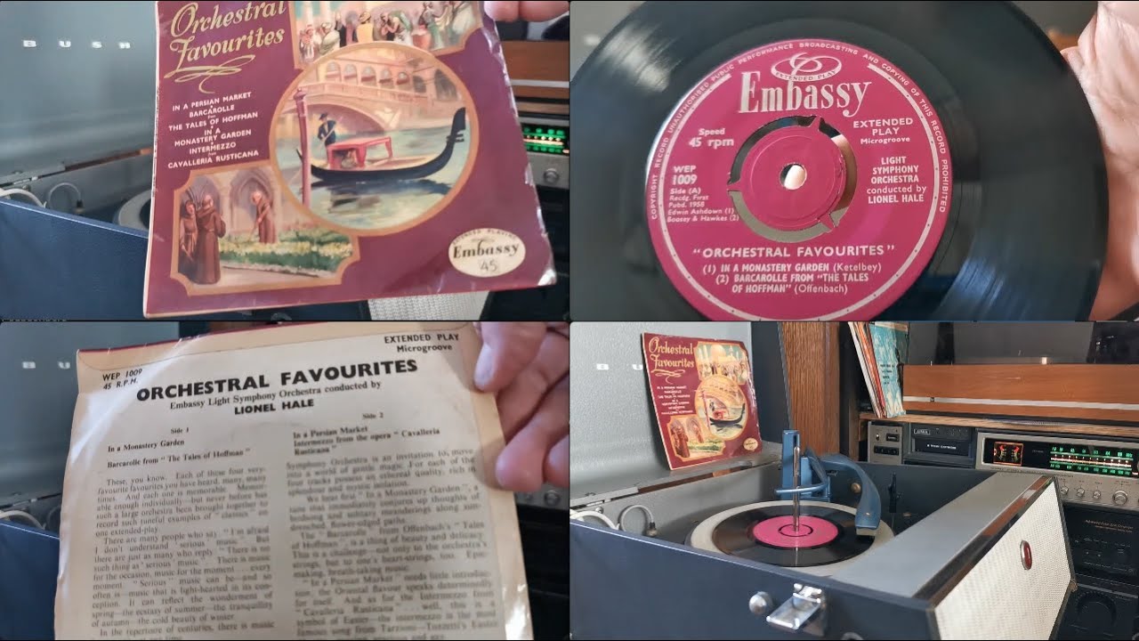 Side 1 ~ Orchestral Favourites ~ Light Symphony Orchestra Lionel Hale ~ 1958 Embassy 45rpm EP