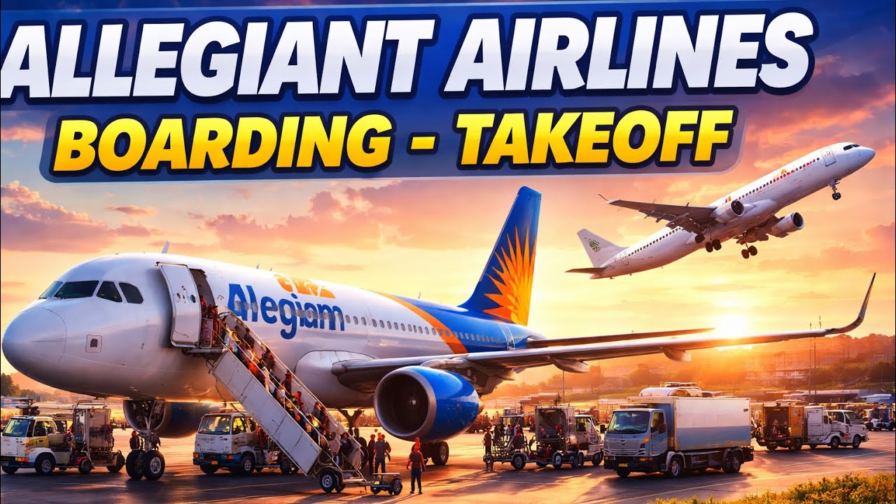 Allegiant airlines boarding-takeoff