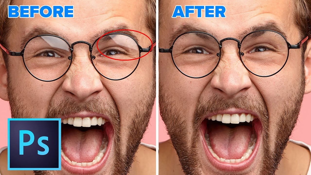 Как УДАЛИТЬ отражения от очков в PHOTOSHOP | НЕ то, что вы ожидаете.