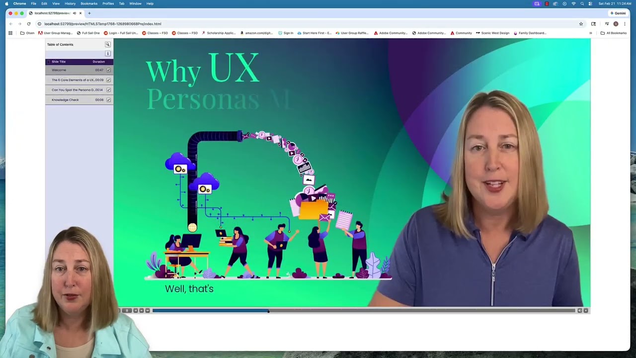UX Persona Microlearning Module Made Using Adobe Captivate Classic