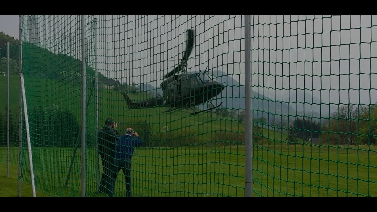 Agusta Bell 212 des Bundesheeres beim Landen!!