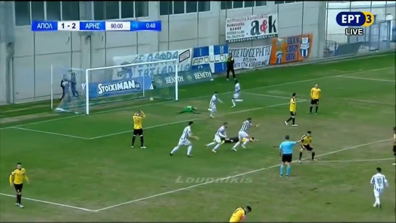 Απόλλων Σμύρνης - Άρης 2-2 Στιγμιότυπα Football League 15η αγ. {12/2/2017}
