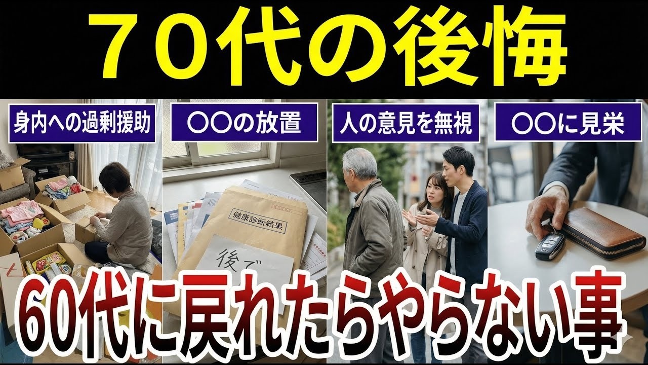 【60代必見】70代の共通の後悔…60代に戻れるなら絶対やらない事│口コミ20選紹介します