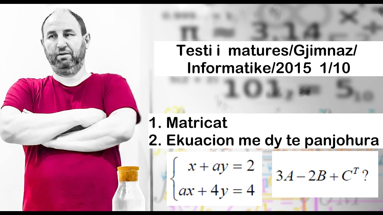 181. Testi i matures/ Gjimnaz/Informatike/2015   1 /15