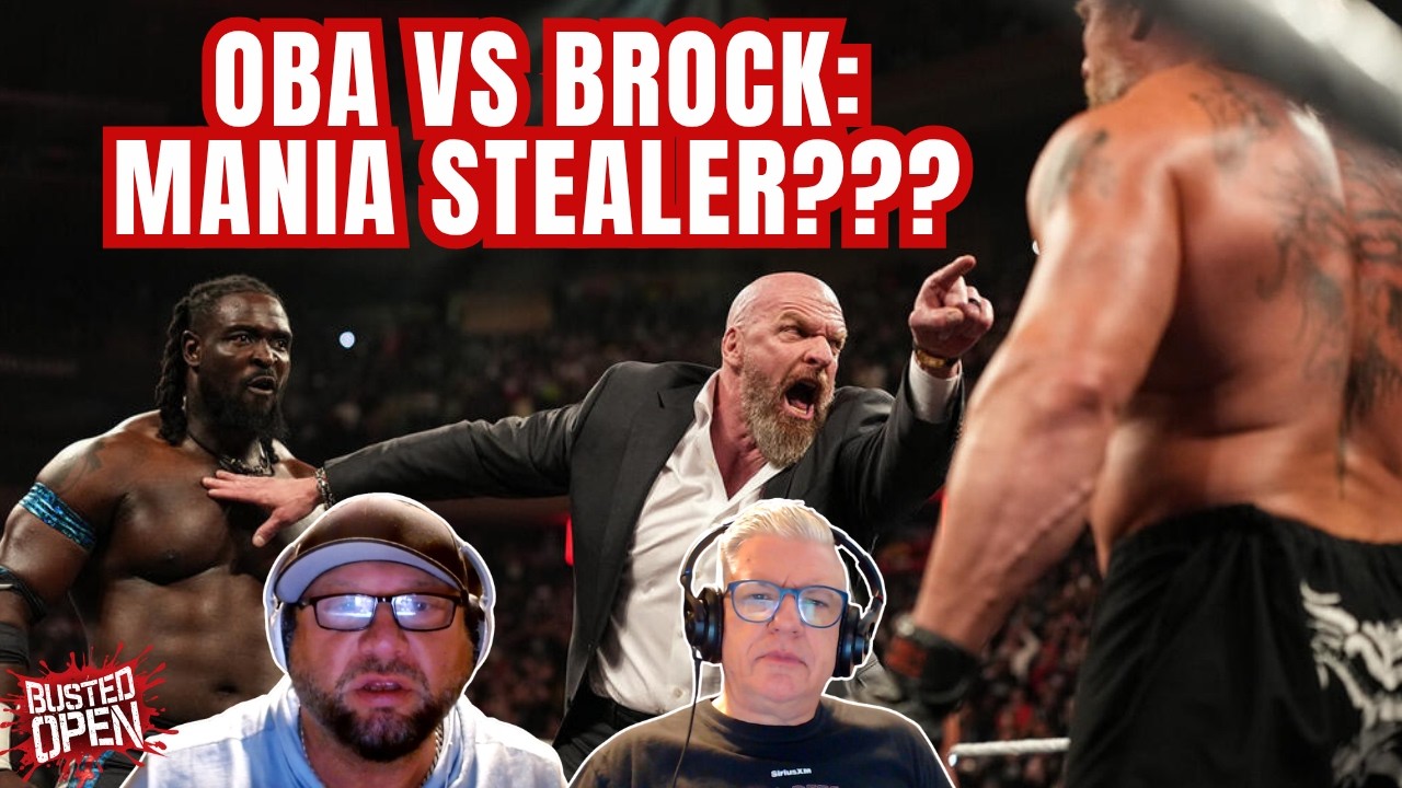 Reaction to Oba Femi-Brock Lesnar FACE OFF at MSG 'Monday Night RAW' | Busted Open WWE