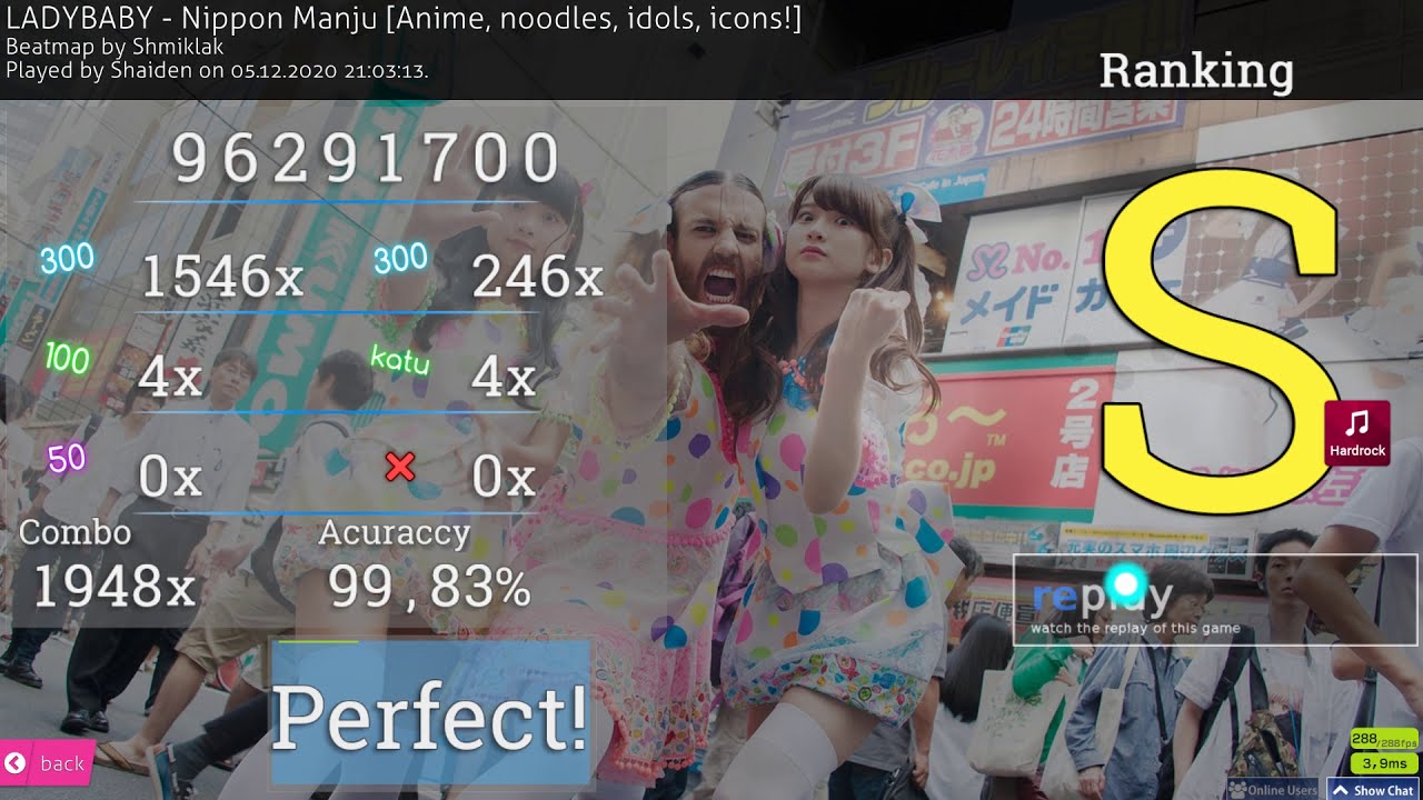 [osu! ★6.35] | LADYBABY - Nippon Manju [Anime, noodles, idols, icons!] +HR 99.83% FC #23 [501pp]