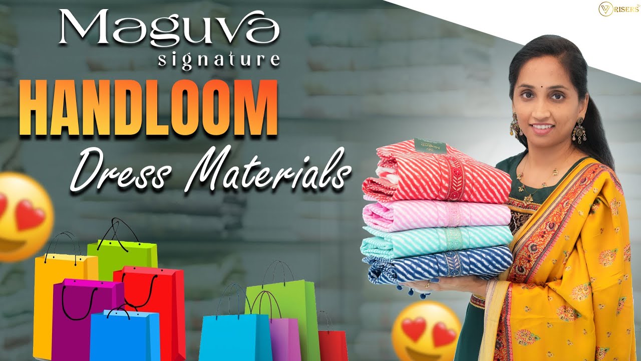 Handloom Dress Materials/Maguva Signature/Kukatpally#kphbshopping #purehandlooms #dressmaterials 