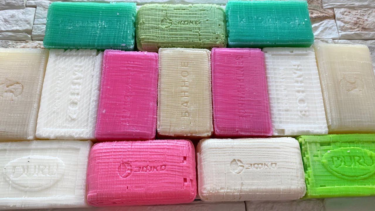 ASMR SOAP CUTTING CUBES. Carving soap. Crunchy sound. Small Crispy Cubes on soap.
