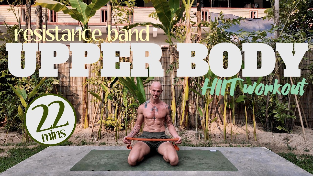 Upper Body HIIT WORKOUT | 22 Minutes | Resistance Band | Build Muscle & Strength #fitness #workout