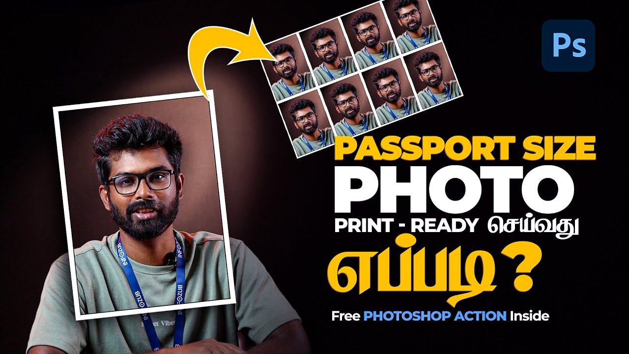 Passport Size Photo Print-Ready செய்வது எப்படி In Photoshop? Just In a Min!