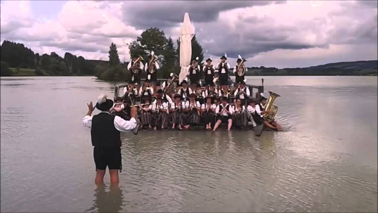 Cold Water Challenge 2014 Musikkapelle Lechbruck